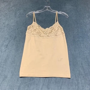 Banana Republic Trägertop Damen groß nude beige Stretch Partykleidung Spitzenbesatz - Bild 1 von 16