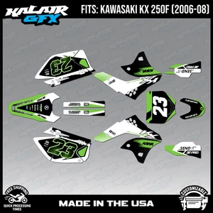 Graphics Kit for Kawasaki KX250F (2006-2008) KX 250F Evader Series - Green - Picture 1 of 4