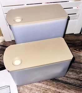 2 Tupperware Shelf Smart Modular Container Vented Lids 6 & 10.5 Cups NEW - Picture 1 of 2
