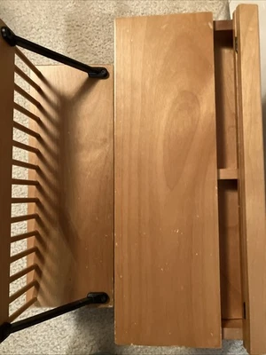 American Girl Doll Addy Walker Double School Desk and Bench Wooden 1993 Taiwan - Image 1 of 4