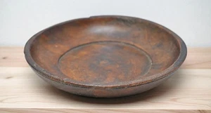 Antique Wooden Round Kitchenware Bowl Original old Hand Carved - Picture 1 of 6