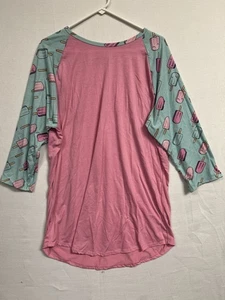 Camicia rosa e blu ghiacciolo LuLa Roe taglia 2XL - Foto 1 di 9