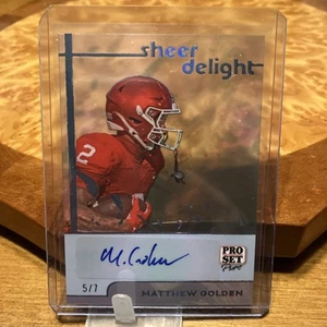 Matthew Golden Leaf Pro Set Pure Blue Auto /7 - TEXAS/PACKERS - Picture 1 of 3