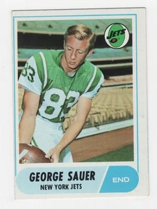 1968 TOPPS FOOTBALL GEORGE SAUER NEW YORK JETS #13 - Picture 1 of 2