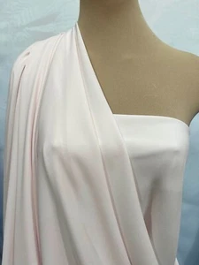 DOUBLE CREPE GEORGETTE FABRIC PETAL PINK 60" BTY CLOTHING, SEMI SHEER - Picture 1 of 12