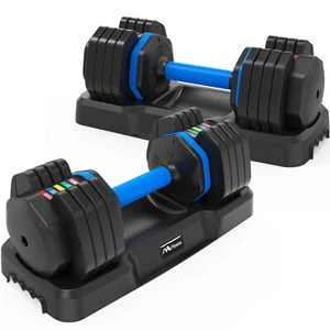 Adjustable Dumbbell- 55lb x2  Dumbbell Set of 2 with Anti-Slip Handle - Picture 1 of 10