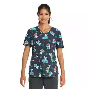 Blusa Médica Estampada con Cuello en V Scrubstar Disney Frozen Frosty Olaf para Mujer - Imagen 1 de 2