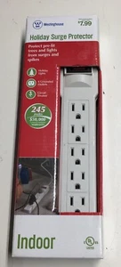 Westinghouse 6 Grounded Outlet Holiday Surge Protector Indoor 2.5 ft Cord - Picture 1 of 2