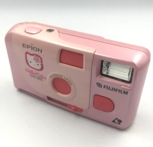 Fujifilm Epion Hello Kitty 35mm Film Camera Sanrio Pink Rare Japan [For Parts] - Picture 1 of 14