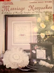 Leisure Arts MARRIAGE KEEPSAKES Cross-Stitch Samplers #2241 - Picture 1 of 3