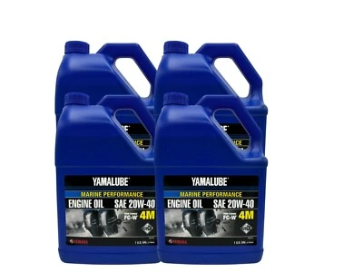 Aceite de motor Yamaha OEM Yamalube Marine 20W-40 LUB-20W40-FC-04 galones - PAQUETE DE 4 Foto 1 de 4
