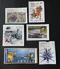 Lot de 6 timbres d’Australie années Diverses - encore sur fragment - D92