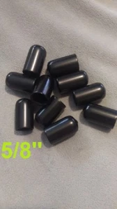 QT (10) round rubber vacuum caps dust cap thread protector pipe cover 5/8'' I.D. - Picture 1 of 5