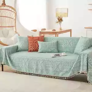 Chenille Sofa Throw Blankets Non Slip Sofa Blanket Sofa Towel for Living Room - Picture 1 of 29