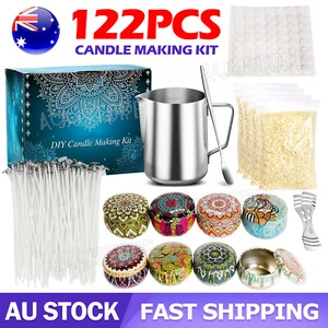 122X Candle Making Kit Wicks Stick Pouring Pot Candles Craft Accessory DIY Tools - Picture 1 of 9