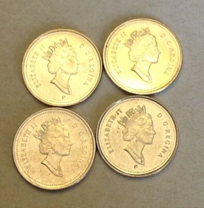 CANADA  2000, 2000 P, 2001 AND 2001 P  CANADA NICKEL 5 CENTS  LOT 0F 4 COINS - Picture 1 of 2