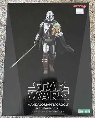 ArtFX+ The Mandalorian & Grogu with Beskar Staff Statue Kotobukiya New Sealed - Image 1 of 4