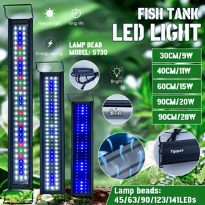 30~130cm UK Aquarium Light Lighting Full Spectrum Aqua Plant Fish Tank LED Lamp - Picture 1 of 17