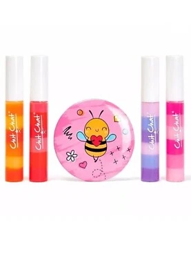 Chit Chat Girls Rainbow Lip Gloss Gift Set Makeup Vegan Kids Fruity Girls Gifts  - Image 1 of 4