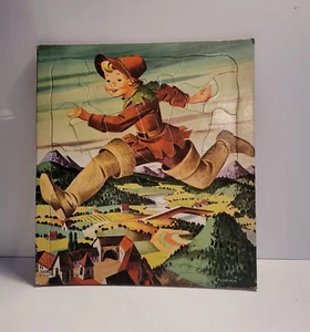 1940's RARE Kids Picture Puzzle flat frame w/ Inlaid tray- NEVER USED - Picture 1 of 4