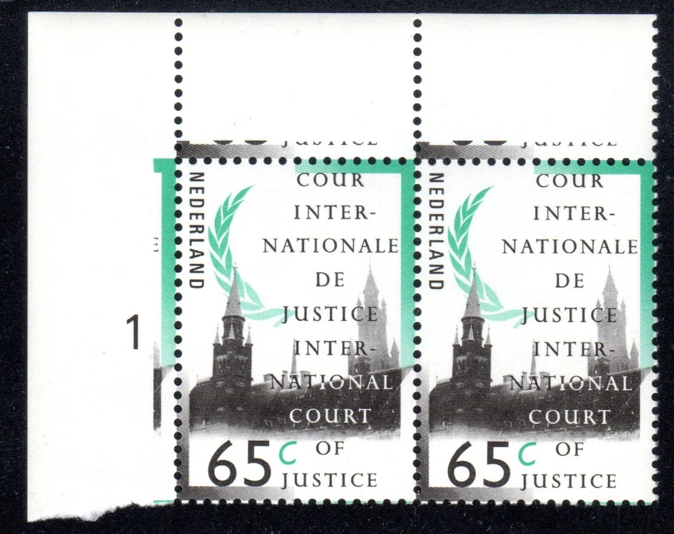 1989-94 Nederland SC# O50 - Peace Palace, The Hague - Pair - M-NH - Image 1 of 1