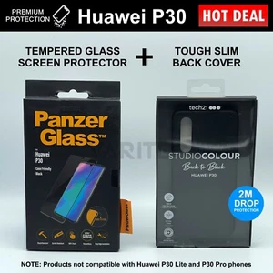Tech21 P30 Silicone Gel Case Back Cover + Glass Screen Protector for Huawei P30 - Picture 1 of 9