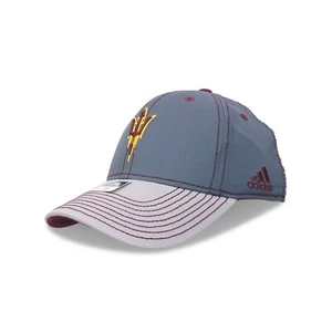 Arizona State Sun Devils Adidas NCAA Official Structured Grey Flex Fitted Cap - Picture 1 of 6