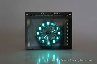 VFD48-USB Powered-Analog-style Unique Round VFD Clock-NIXIE TUBE ERA-NoEnclosure - Image 1 of 4