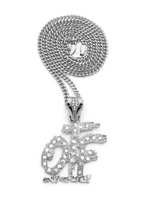 Only the Family OTF Iced Pendant 18" ~ 24" Cuban Chain Fashion Hip Hop Necklace - Picture 1 of 10