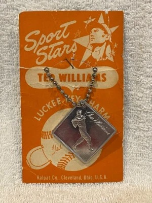 DE COLECCIÓN Y RARO 1950 Ted Williams Sport Stars Luckee Key Charm, Boston Red Sox!! Foto 1 de 2