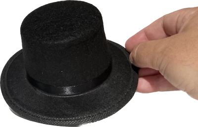 BLACK MINI TOP HAT Dog Pet Costume Cap Puppet Funny Clown Magician Magic Prop S. - Image 1 of 4