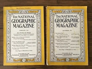 1946 VINTAGE NATIONAL GEOGRAPHIC Magazines - February And November - Picture 1 of 7