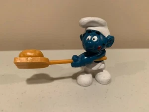 Smurfs Bread Baker Smurf 20113 Vintage Figure PVC Toy Promo Figurine - Picture 1 of 5