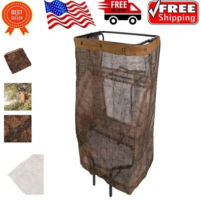 Persiana magnética de camuflaje con soporte para árboles - Configuración rápida 8 pies x 50 pulgadas para la máxima ocultación Foto 1 de 4