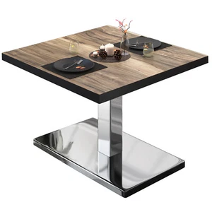 Mesa de centro mesa de salón Sheesham madera acero salón mesa sofá 70x70x41 cm decoración - Imagen 1 de 8