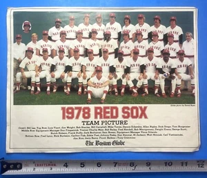 1978 Boston Red Sox Team Foto Yastrzemski RICE LYNN DEWEY TIANT - Boston Globe - Bild 1 von 2