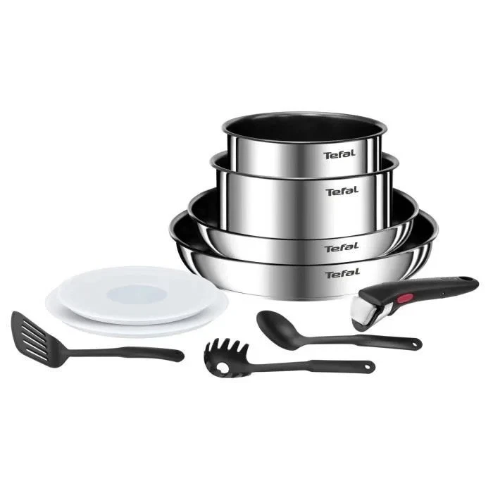 Batterie Cuisine Inox Tefal Ingenio 10 pcs Induction Casseroles Poêles L897AS04
