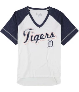 Touch Womens Detroit Tigers Embellished T-Shirt, White, Medium - Picture 1 of 2