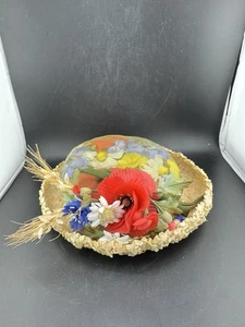 Vintage 1940’s Style Gardner New York/Paris Floral Hat Designer Costume  - Picture 1 of 11