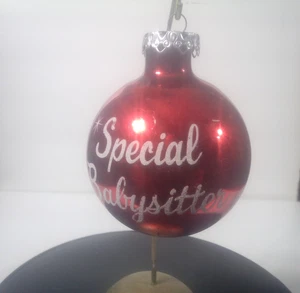 Bronner's Red Christmas Ornament SPECIAL BABYSITTER Austria - Picture 1 of 2