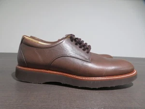 Samuel Hubbard Shoes Mens Size 8 Brown Leather Plain Toe Derby Vibram M2100041 - Picture 1 of 10