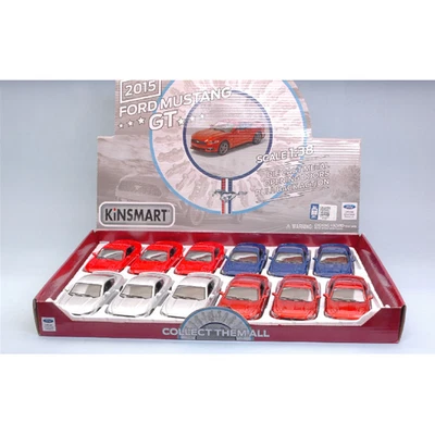 FORD MUSTANG GT 2015 cm 12,5 Colori Assortiti (1 Modellino a Scelta) 1:38 Kinsma - Immagine 1 di 3