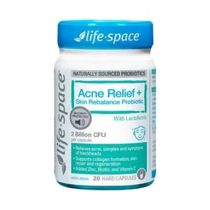 Life Space Probiotic Acne Relief + Skin Balance | 20 Capsules - Picture 1 of 1