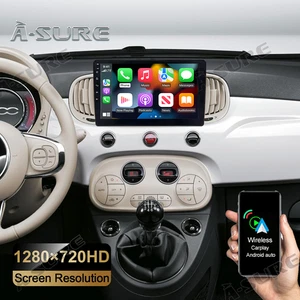 9“ For Fiat 500 500C 2016-2020 Android14 2+32GB CarPlay Stereo Radio GPS Sat Nav - Picture 1 of 13
