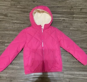 Girls Pink Hooded Jacket Cat & Jack Size Small Youth - Picture 1 of 2