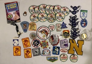 Vintage BOY SCOUT PATCHES Pins Lot w/ Box - Picture 1 of 24