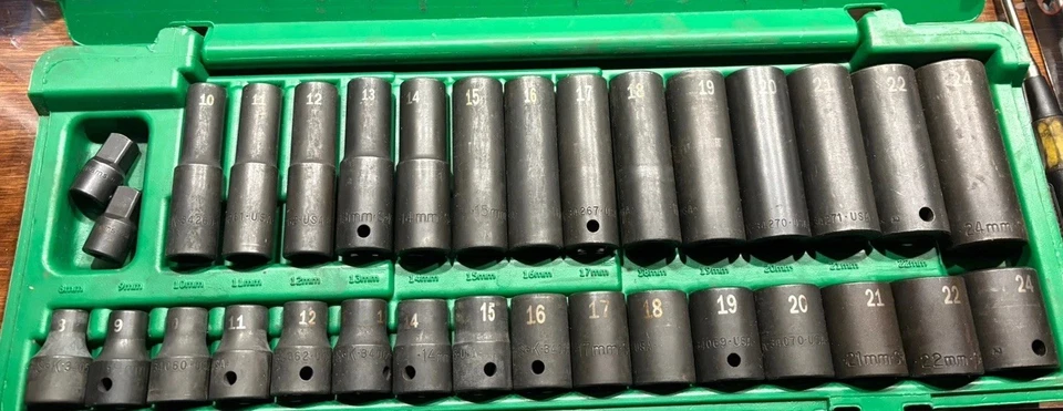 SK 32-Piece 1/2 in Drive Impact Socket Set | Metric Deep & Shallow Sockets - Image 1 of 4