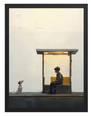 "framed RUNAWAY COMPANIONS" modern-portrait, Still Life MED - 45x61 Cm Framed.  - Image 1 of 4