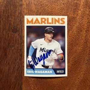 Eric Wagaman Autographed Handmade Custom Signed Card - Miami Marlins - Bild 1 von 2