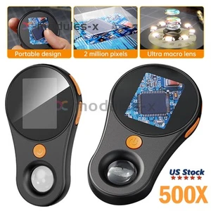 500X Digital Microscope 2.0inch Video Coin Microscop with Magnifying Glass U.S - Picture 1 of 19